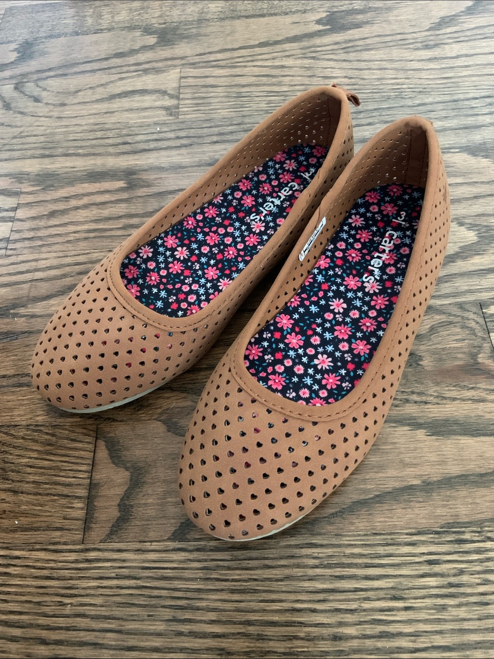 Carter’s Tan Laser Cut Girl Ballet Flats